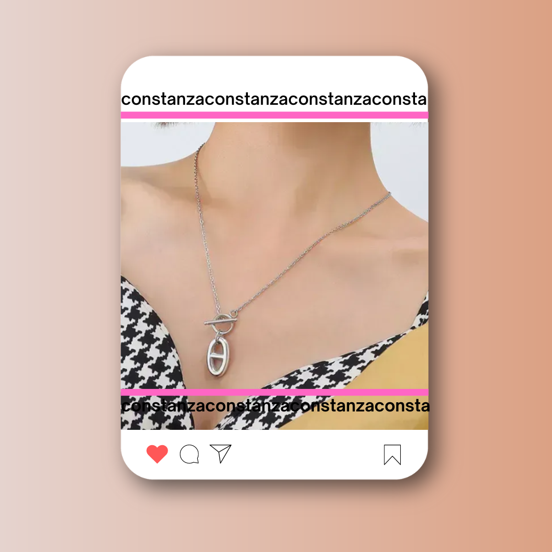 Collar Pasador Plateado