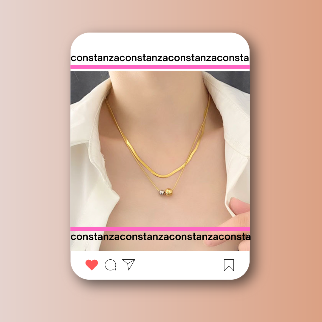 Collar Doble Sweet Dorado