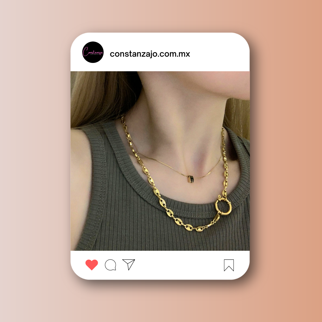 Collar Eslabones Dorado