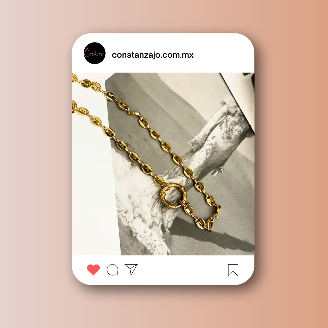 Collar Eslabones Dorado