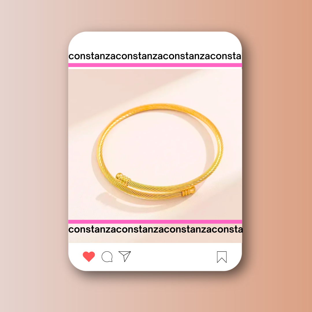 Brazalete Minimalista Dorado