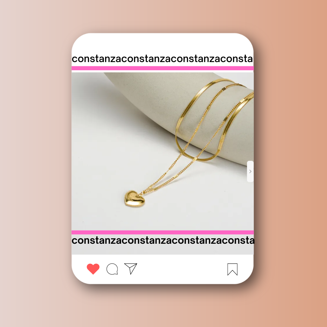 Collar Doble Dije Corazón