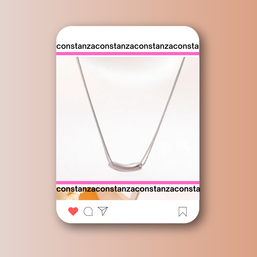 Collar Minimalista Smile Plata