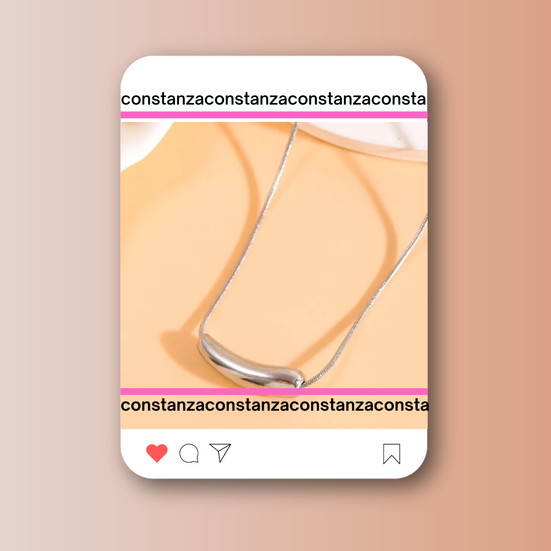 Collar Minimalista Smile Plata