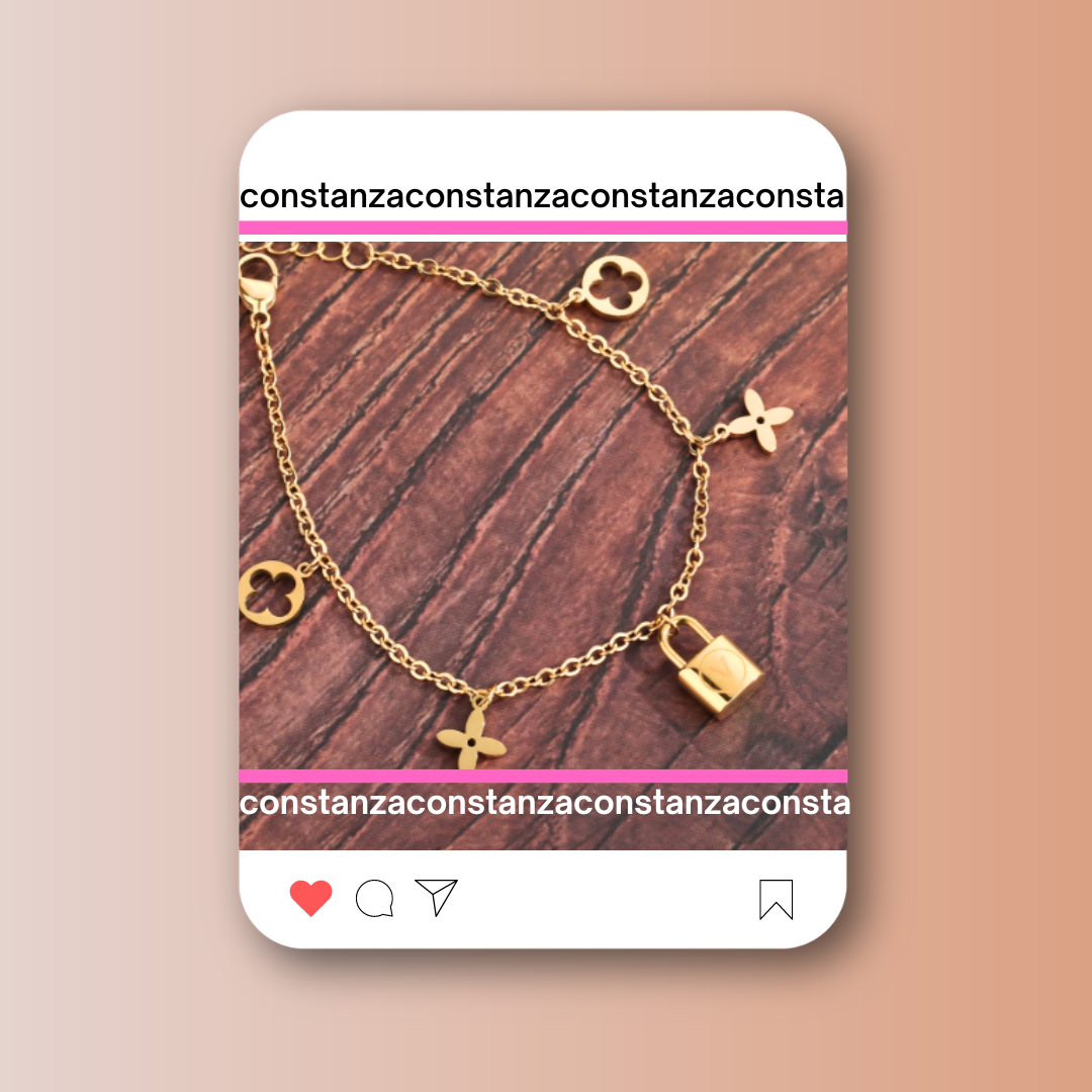 Pulsera Dijes LV Candado