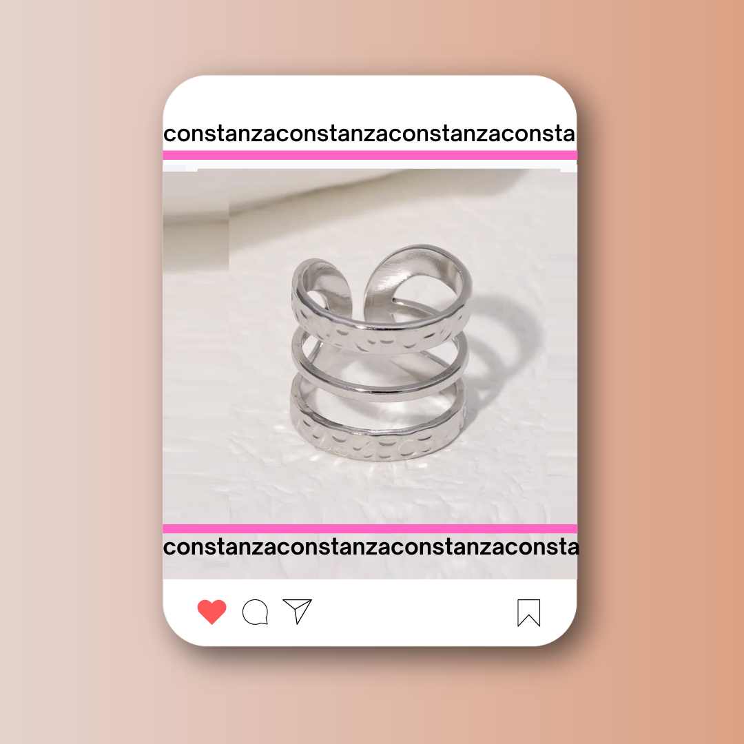 Anillo Triple Plateado
