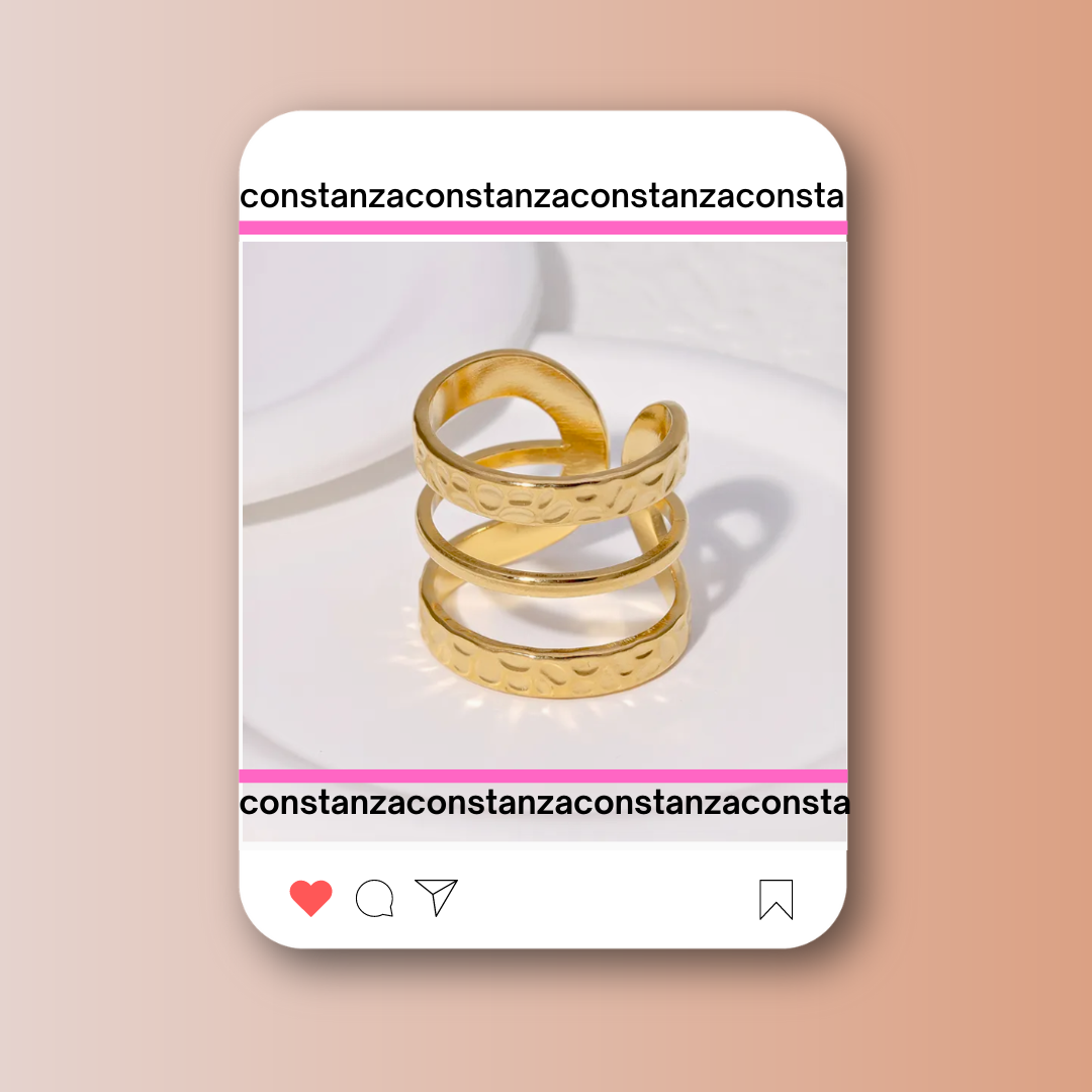 Anillo Triple Dorado