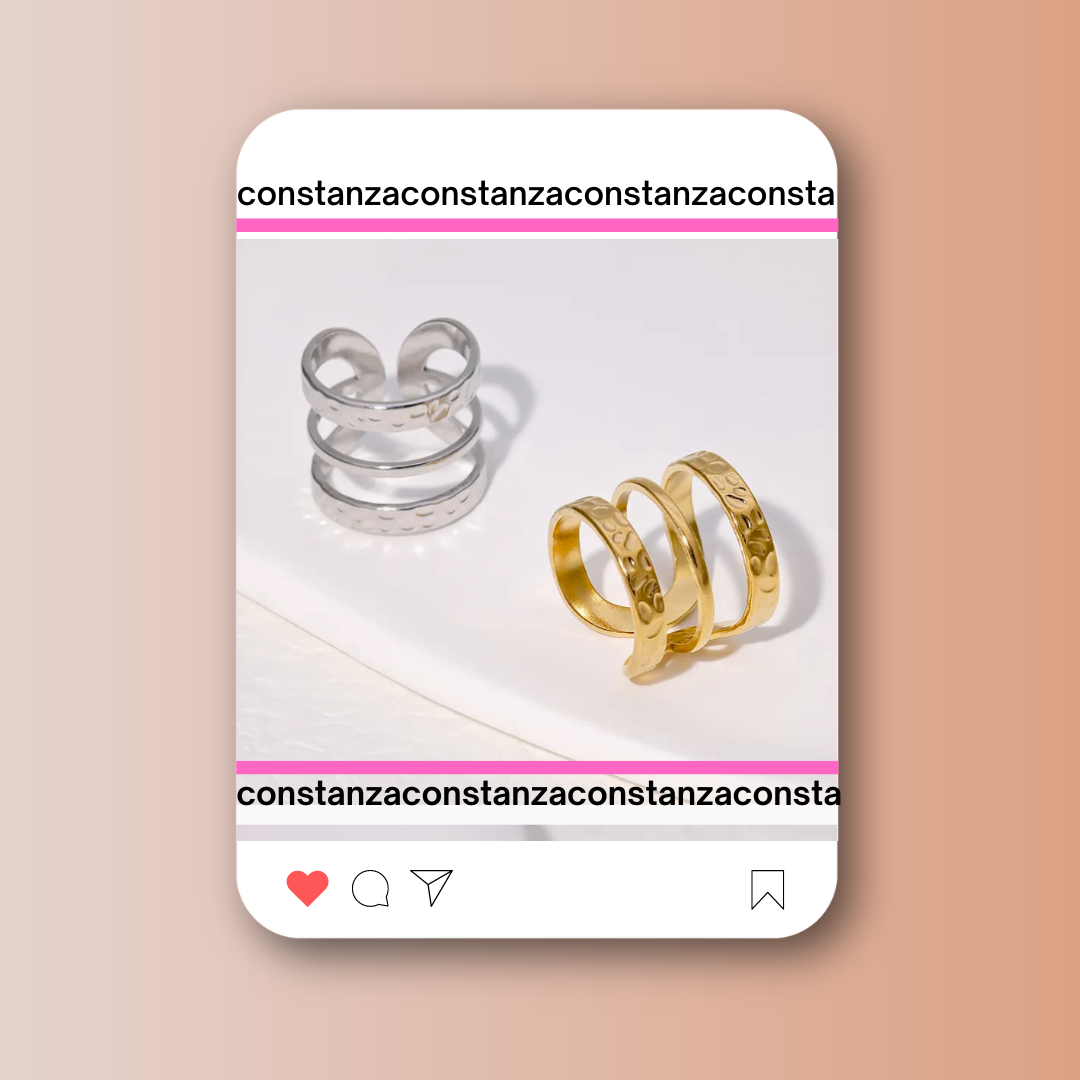 Anillo Triple Plateado