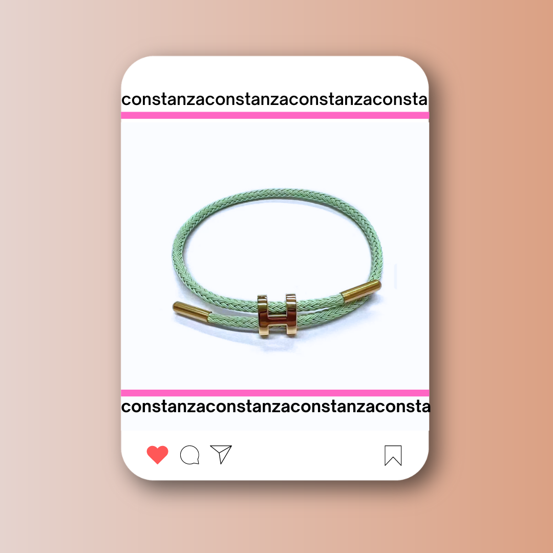 Pulsera H Verde Menta