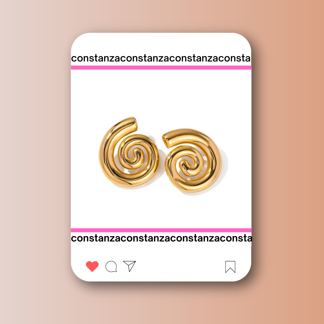 Aretes Chunky Espiral Golden