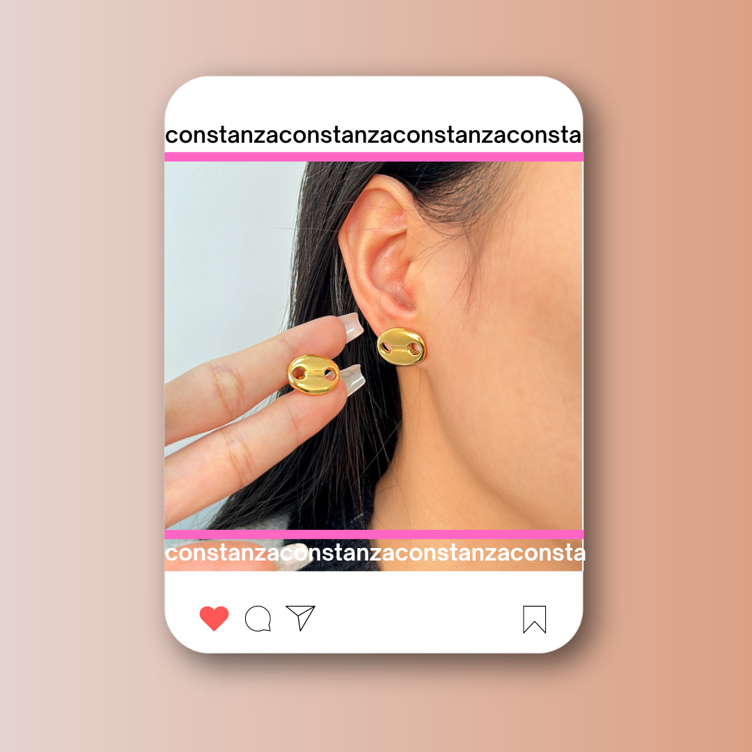 Aretes CD Chunky Gold