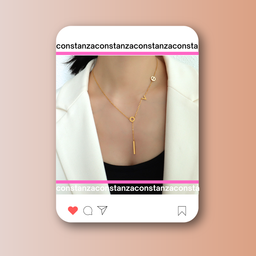 Collar LOVE Dorado
