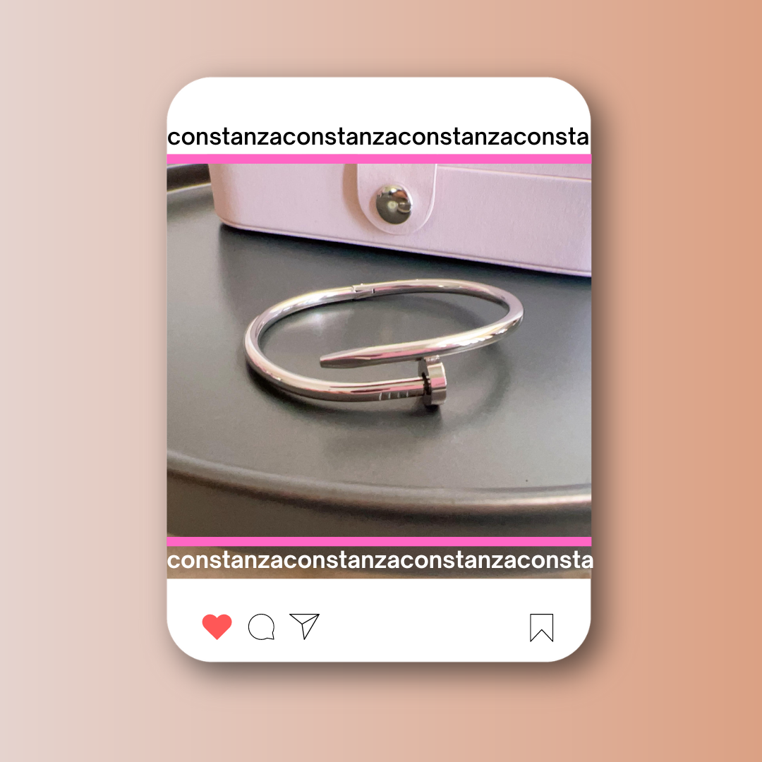 Brazalete clavo Plateado