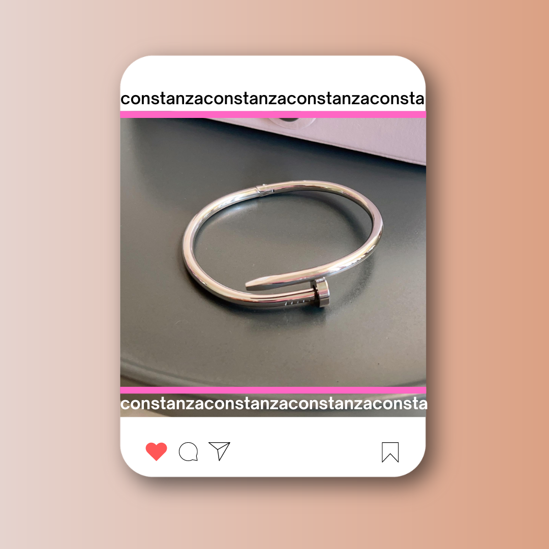 Brazalete clavo Plateado