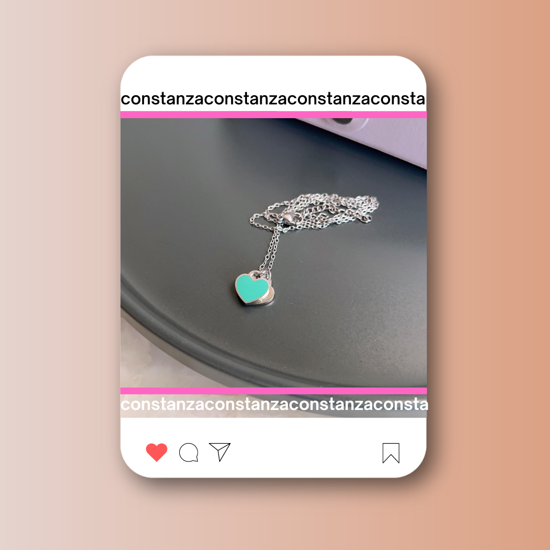 Collar Doble Placa Azul