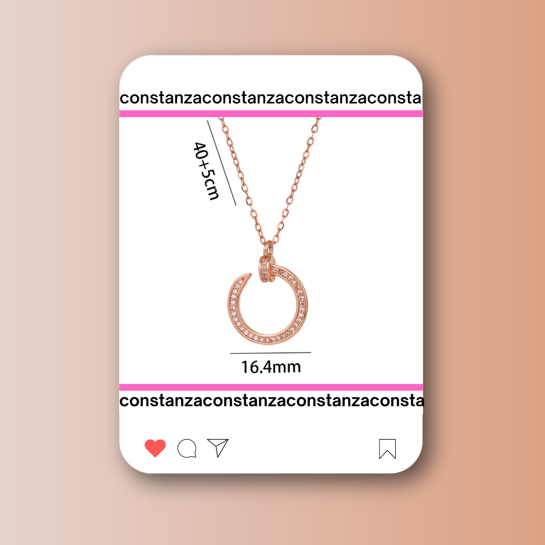 Collar Clavo Oro Rosa