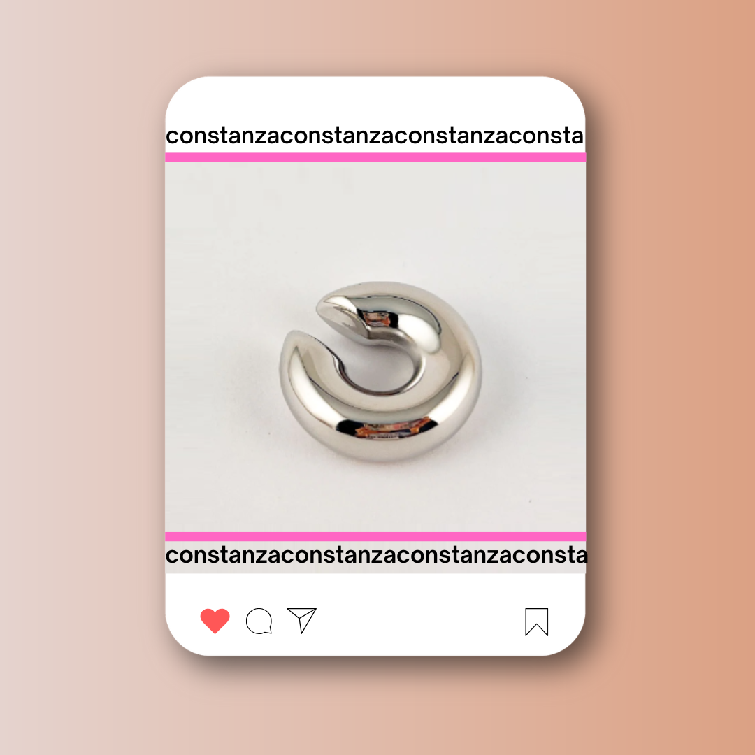 Ear Cuff Chunky Plateado