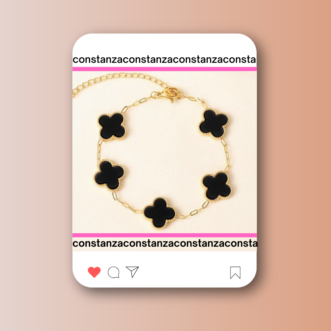 Pulsera Tréboles Negros