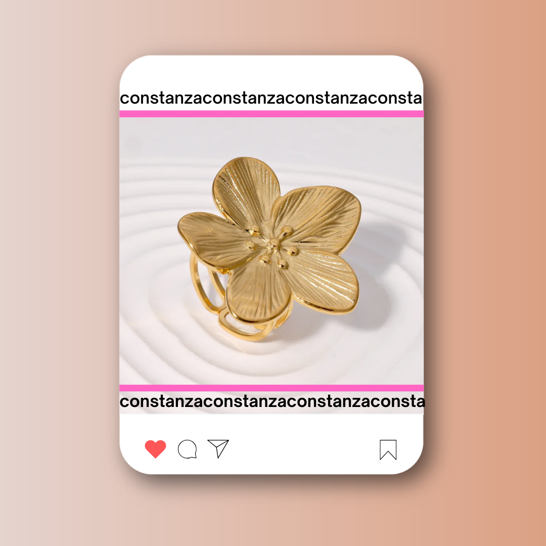 Anillo Flor Dorada