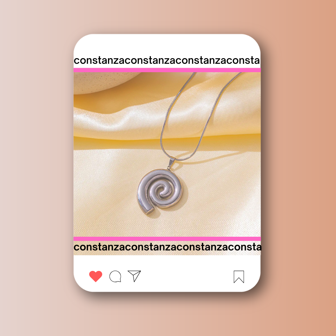 Collar Espiral Plateado