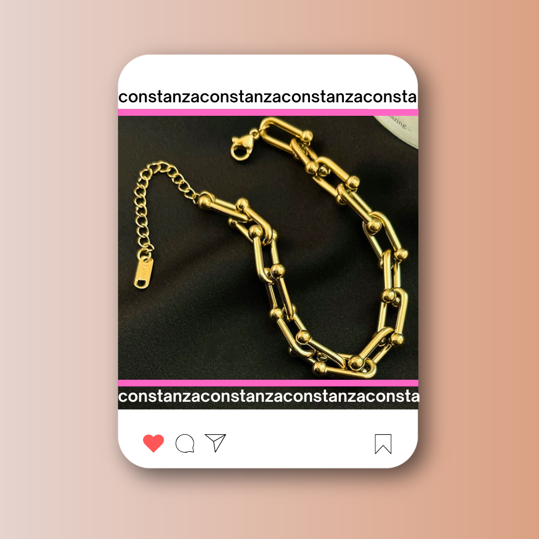 Pulsera Eslabones Dorados