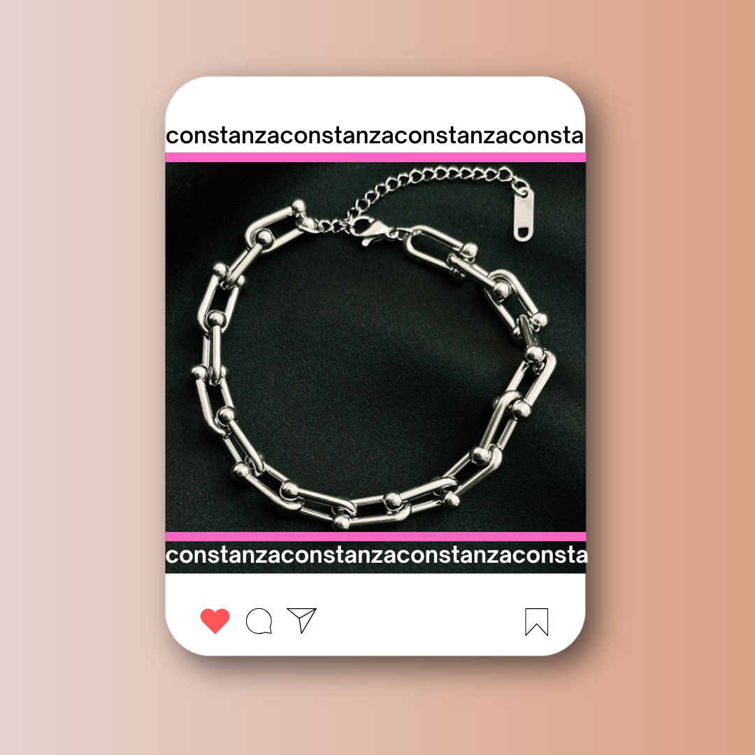 Pulsera Eslabones Plateados