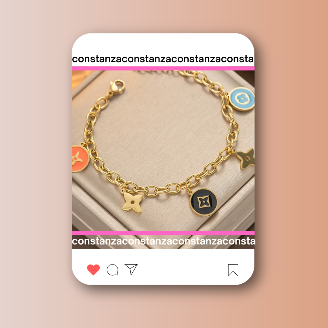 Pulsera Dijes LV Colgantes