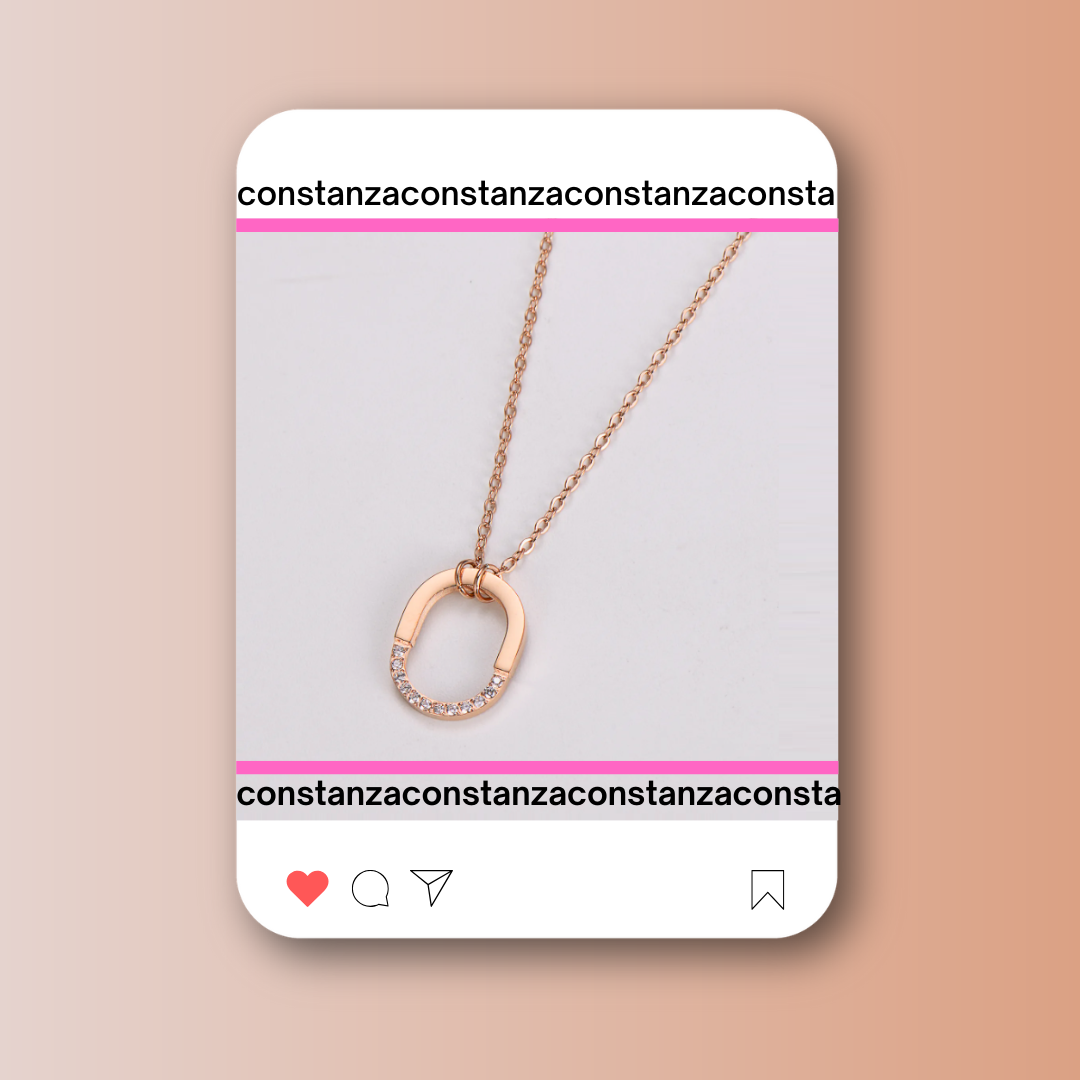 Collar Mini Lock Oro Rosa