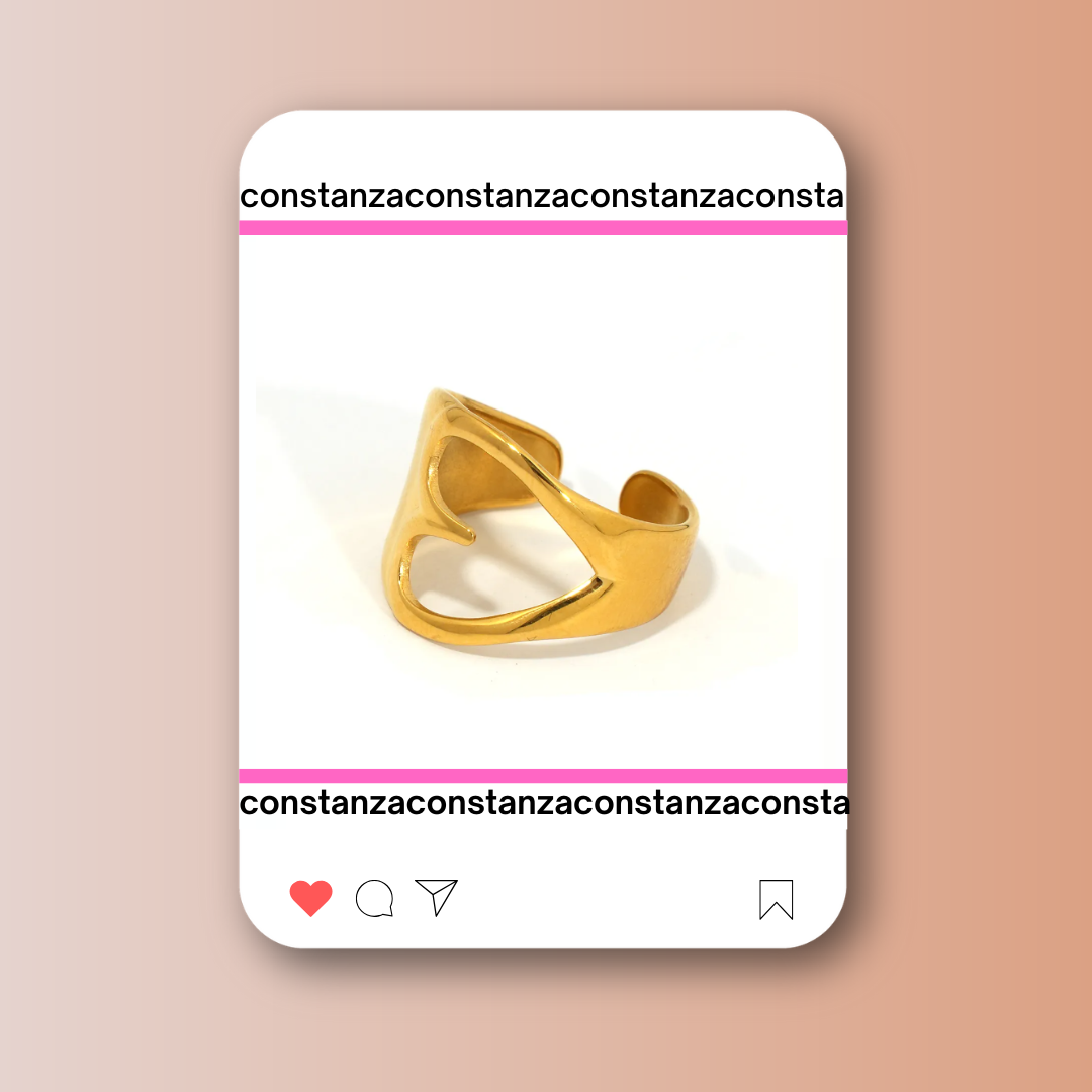 Anillo Golden Heart Ajustable