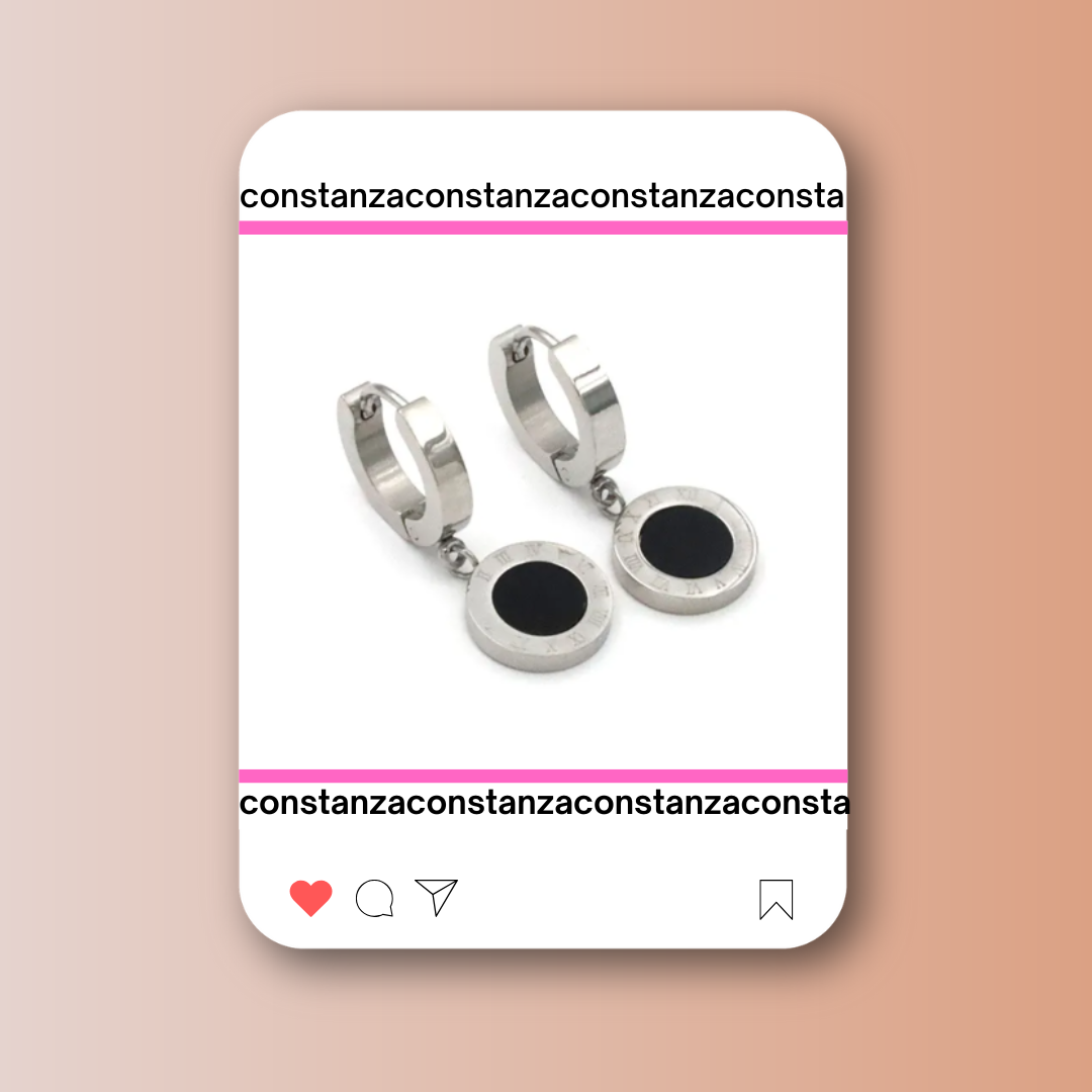 Aretes Colgantes BV Silver
