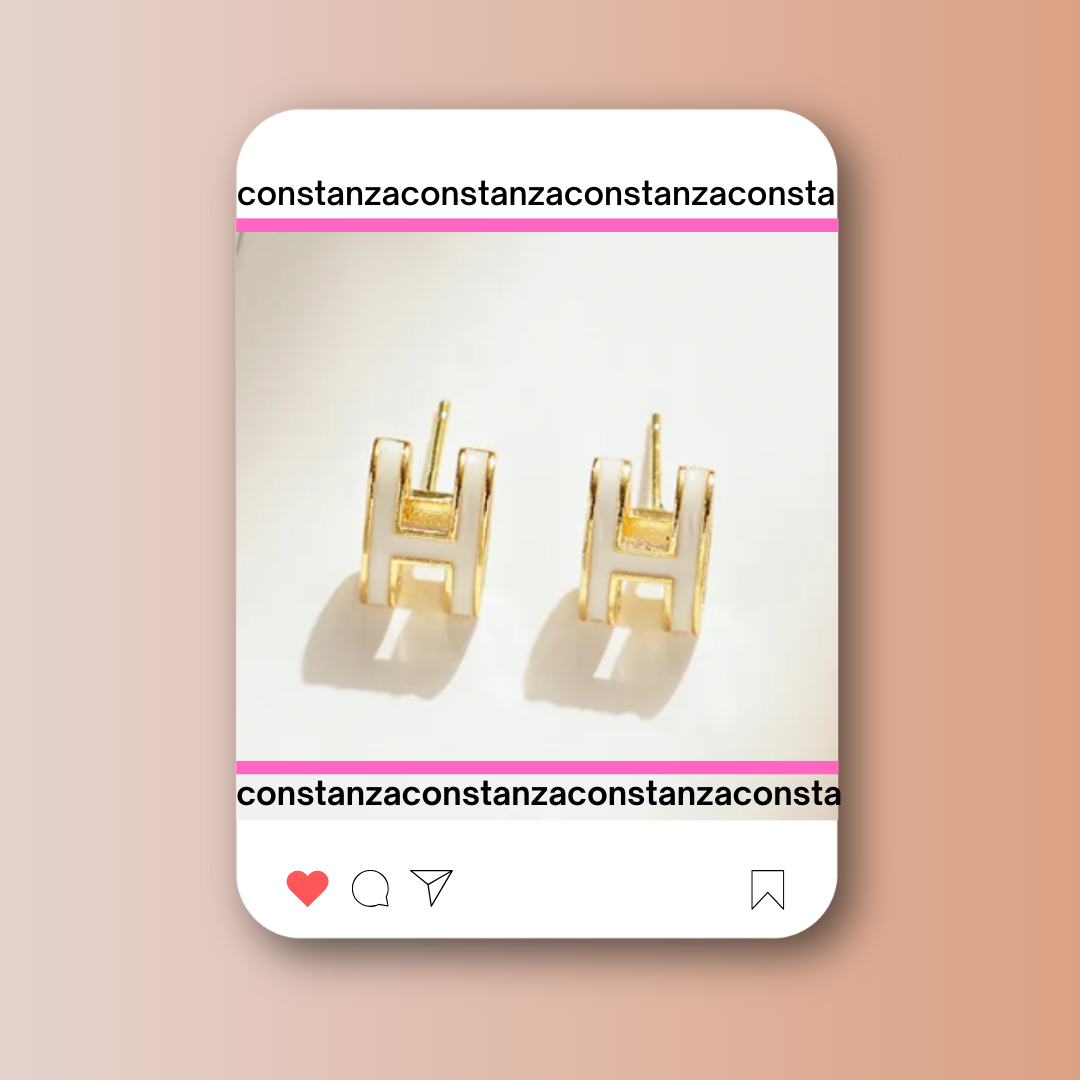 Aretes H Blancos
