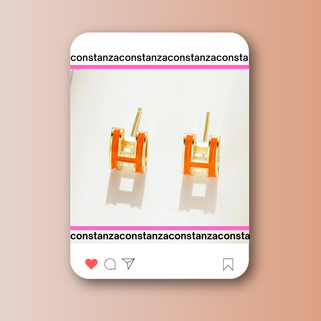 Aretes H Naranjas