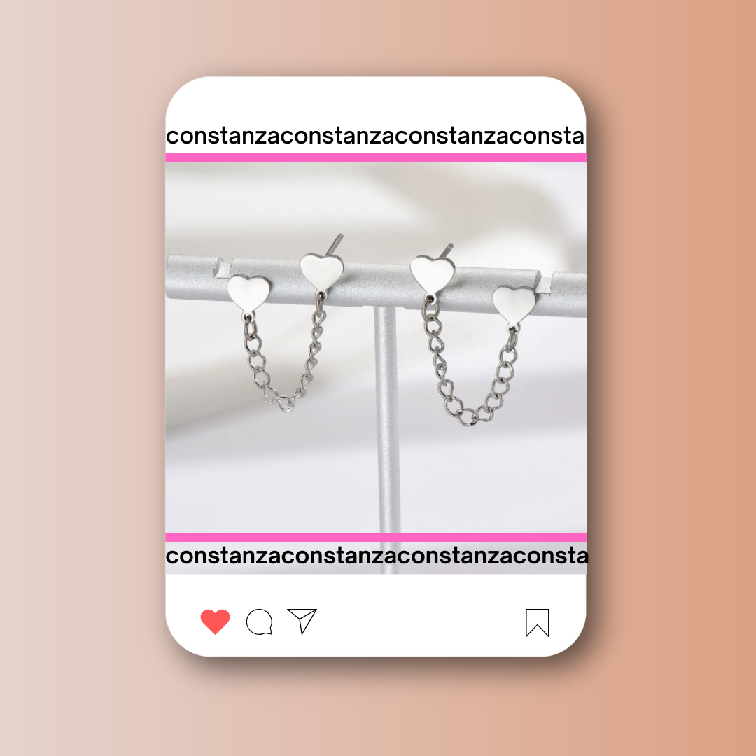 Aretes Corazones 2enuno