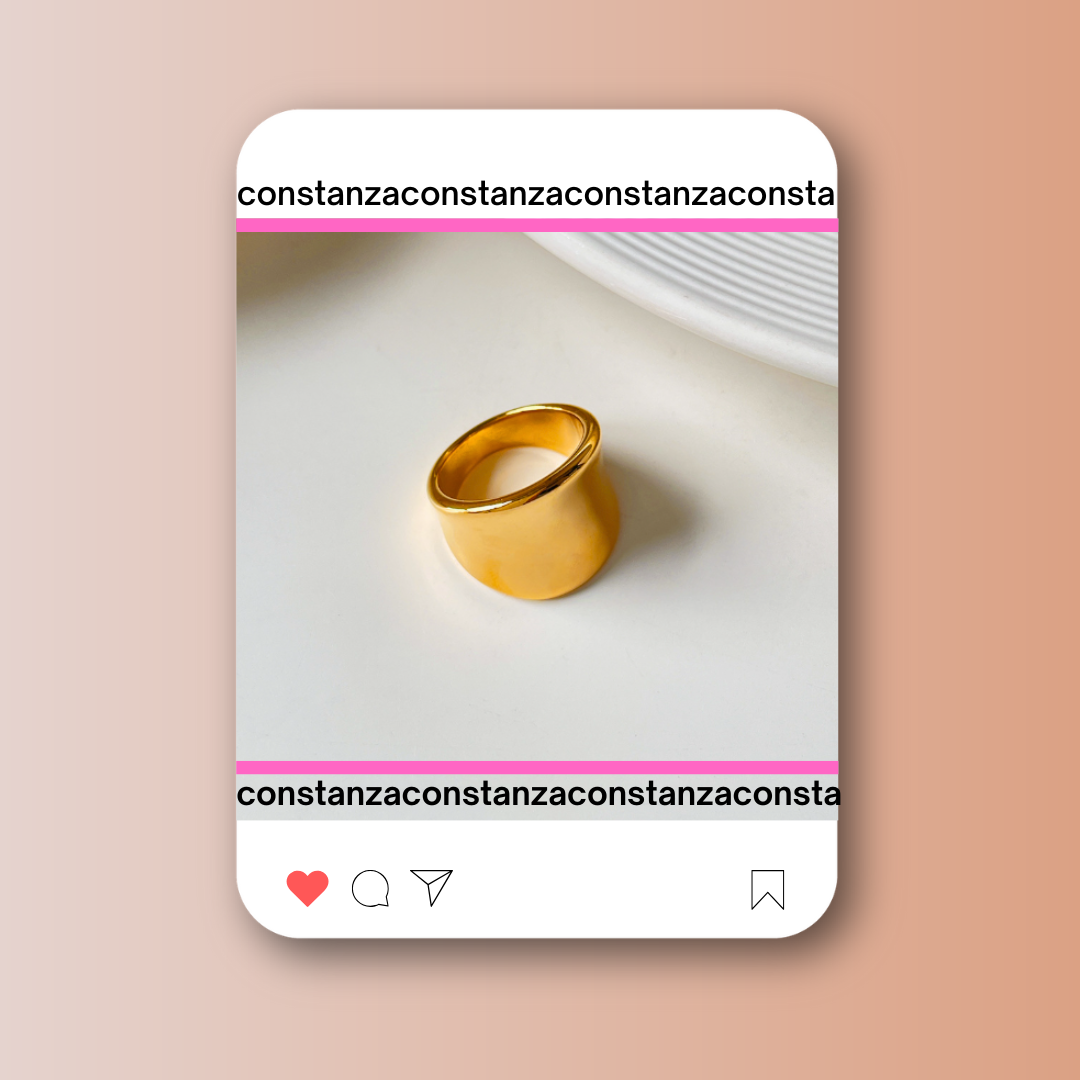 Anillo Chunky Gold Talla 8