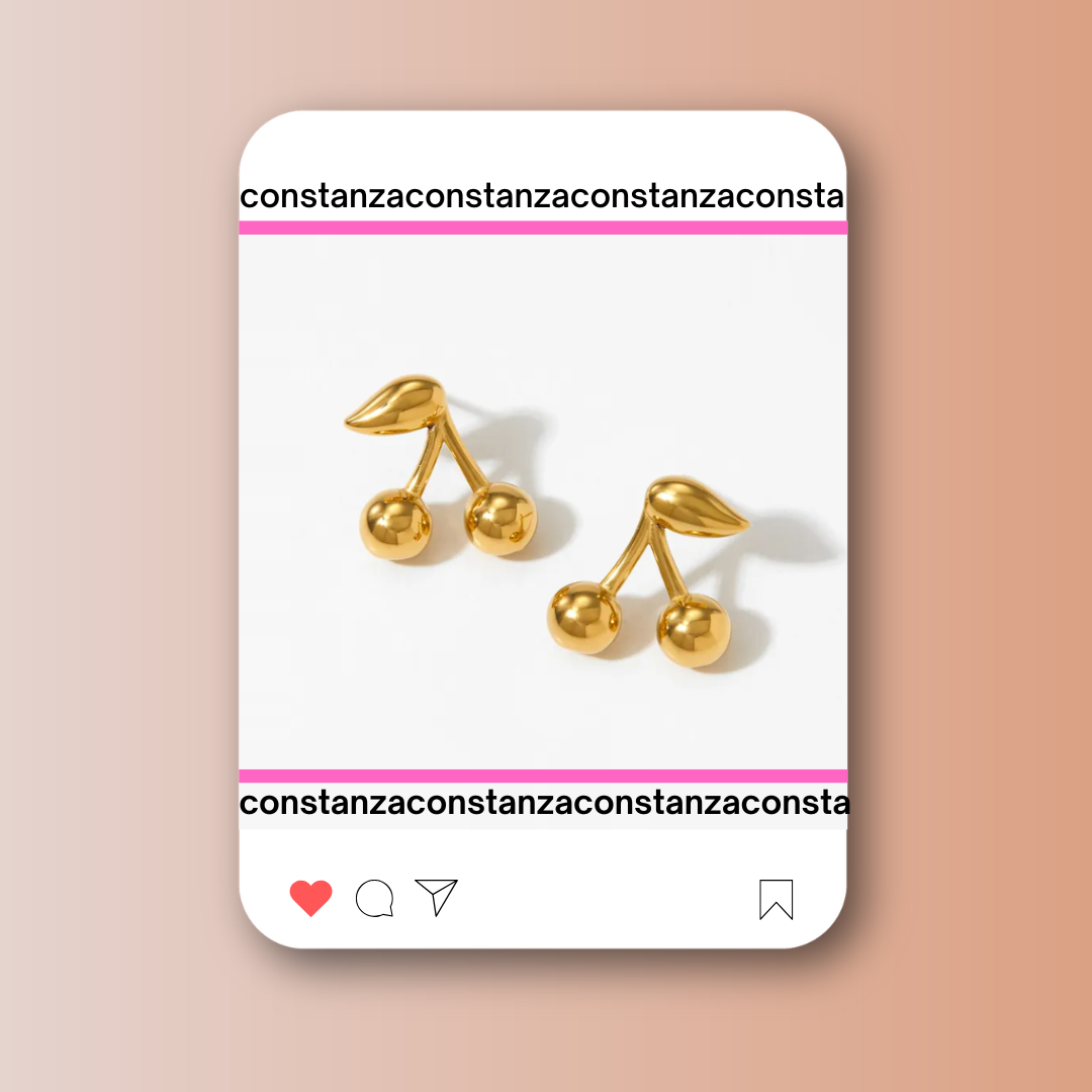 Aretes Cherry Lux Dorados