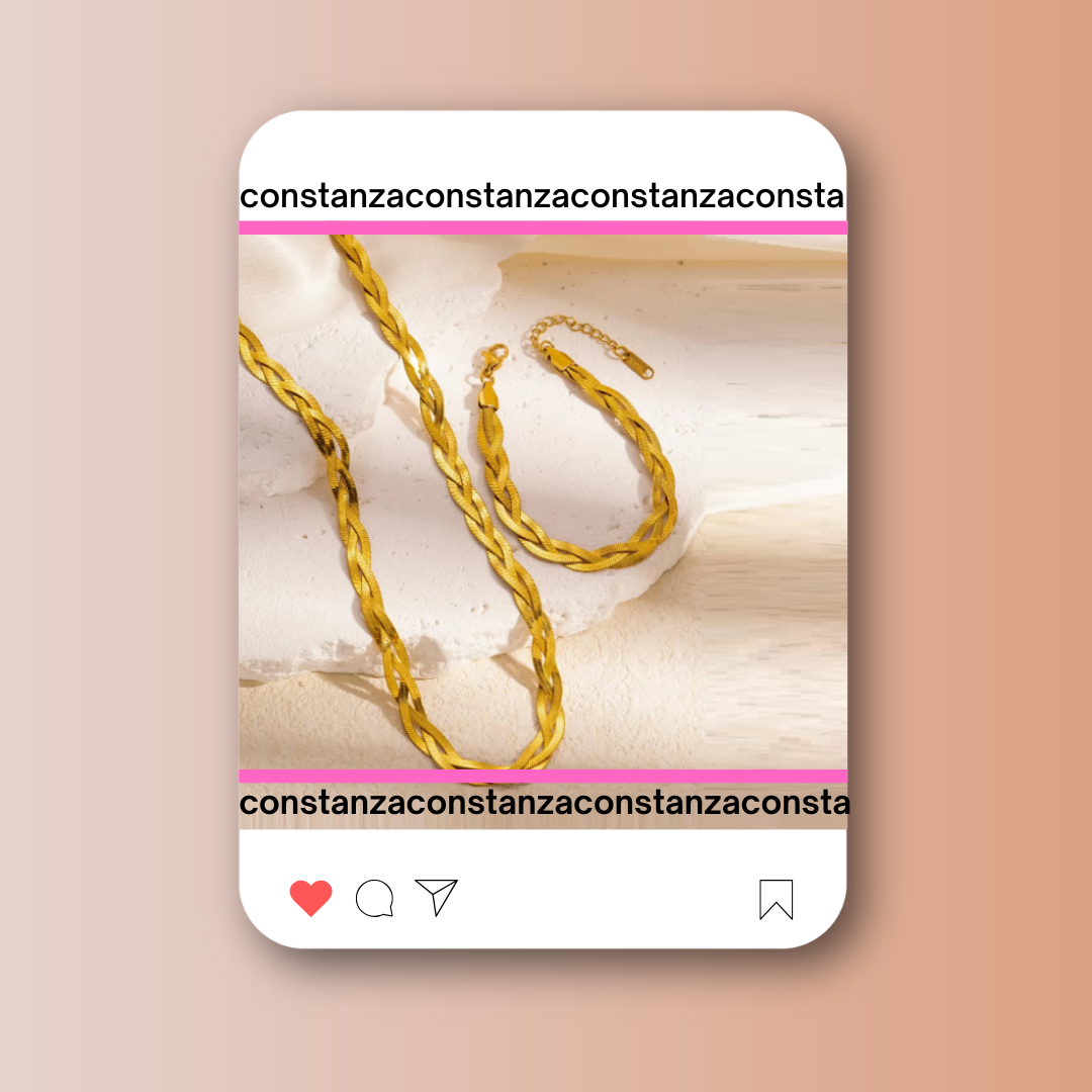 SET SERPIENTE TRIPLE DORADO