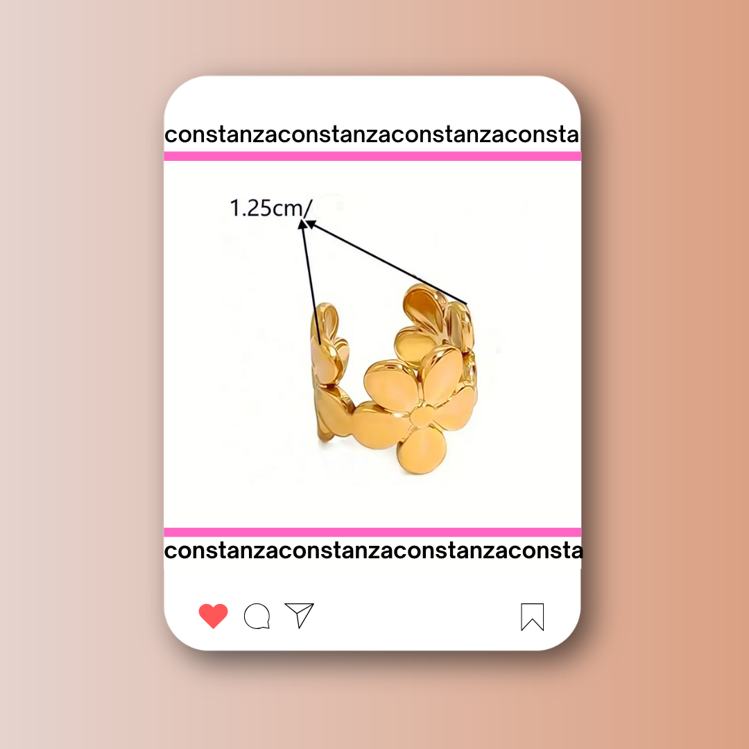 Ear Cuff Flower Chic Dorado