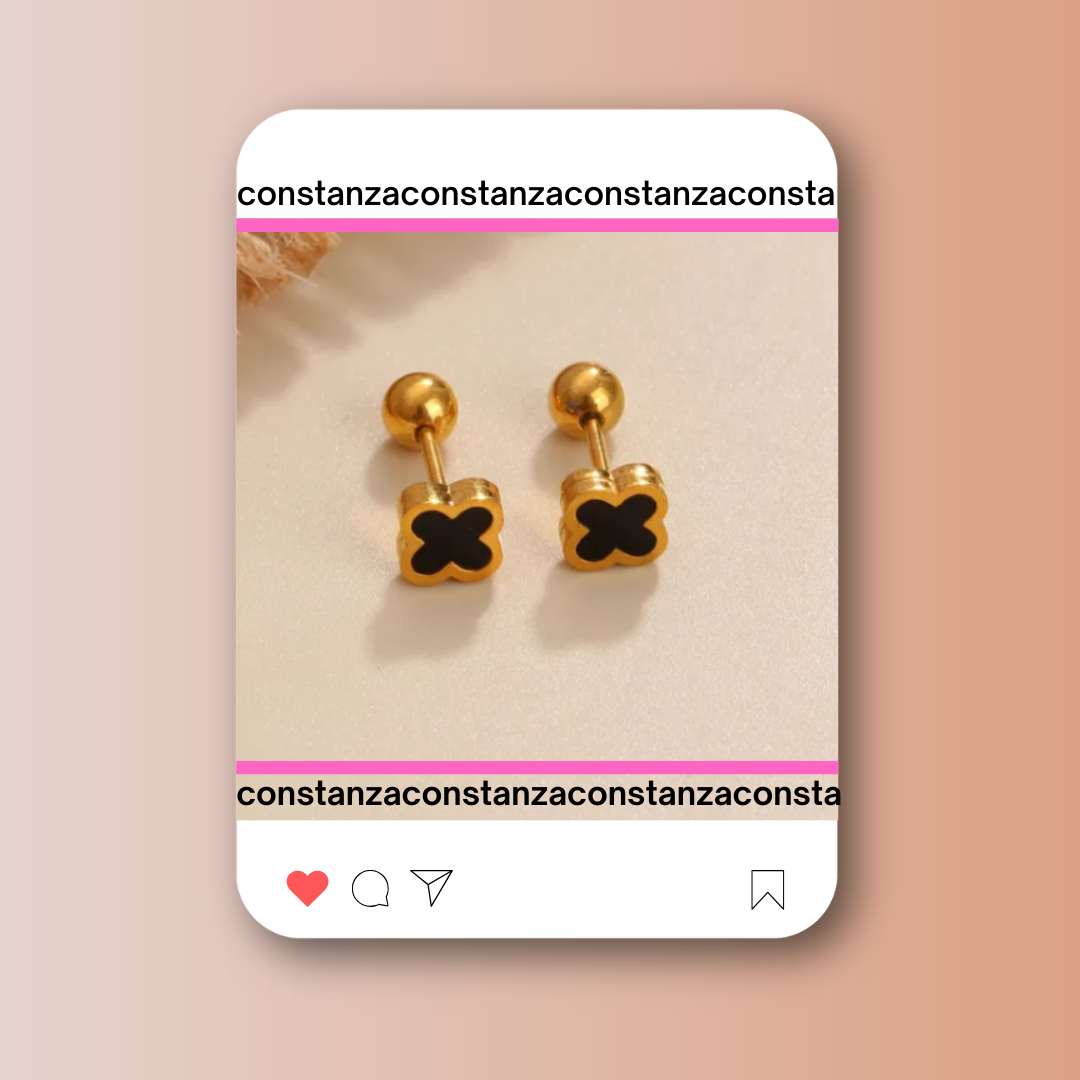 Aretes Mini VC Negros
