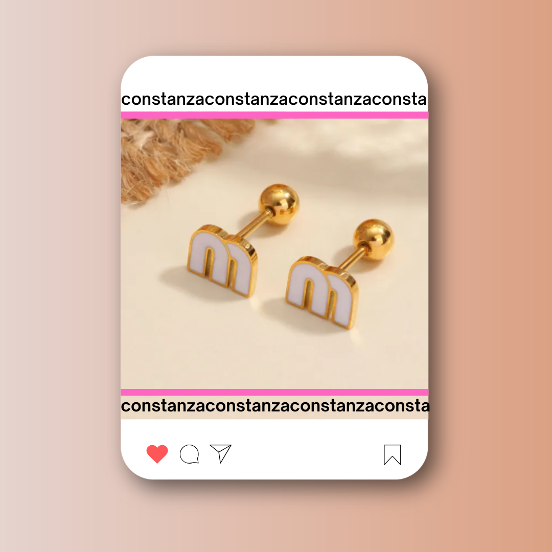 Aretes Mini MM White