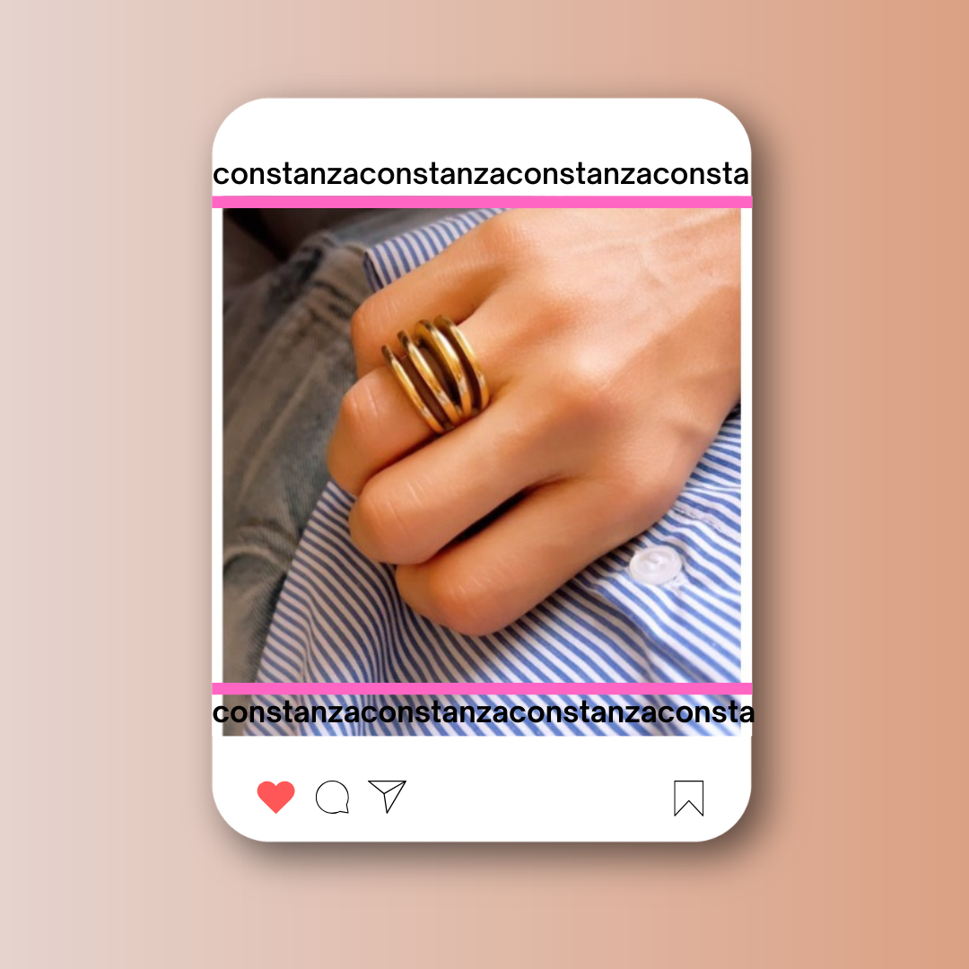 Anillo Chunky Doble Talla 7