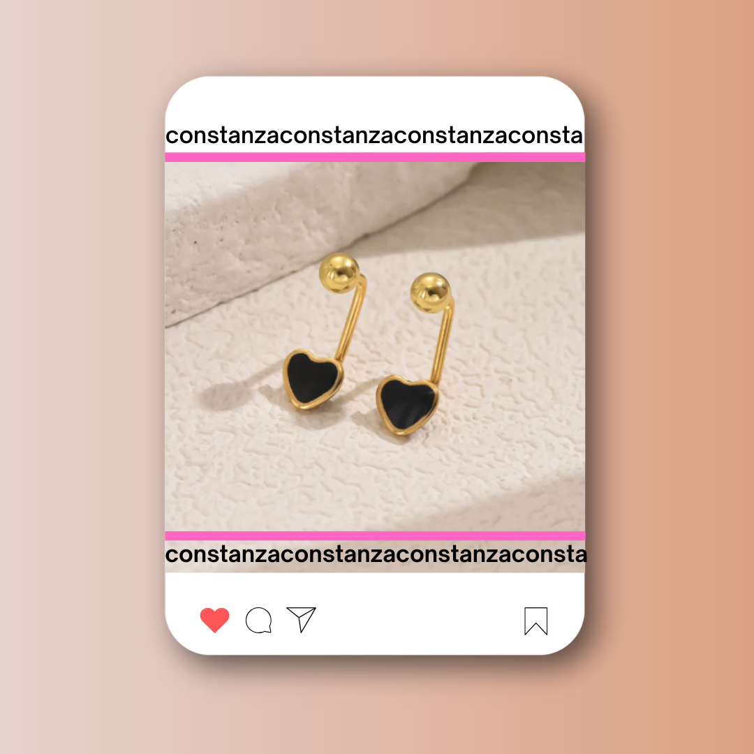 Aretes Simuladores Mini blackheart