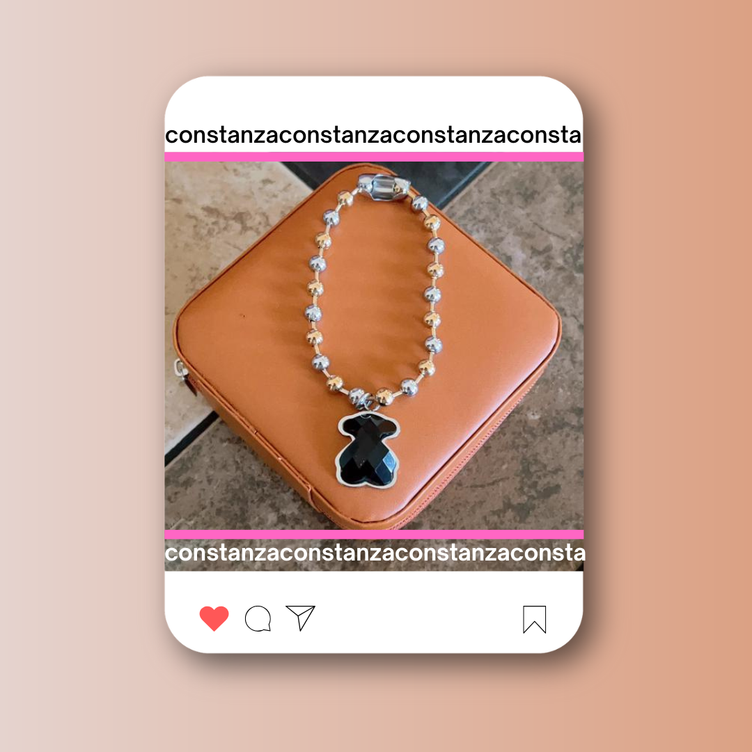 Pulsera Sugar Osito 3D BLACK