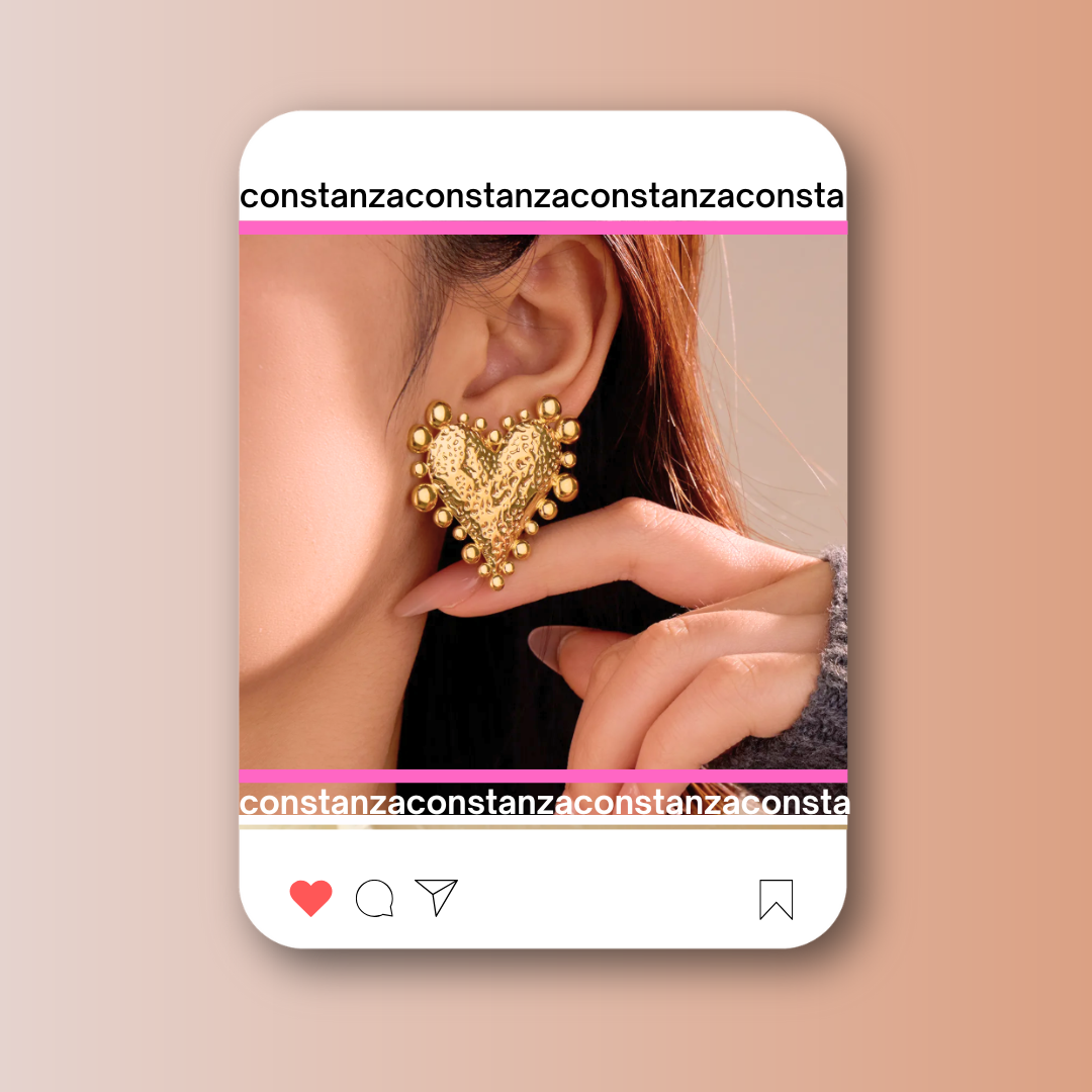 Aretes Maxi Lock Corazones