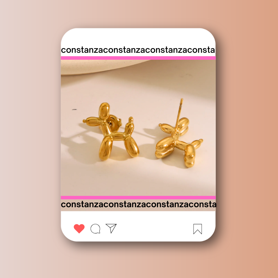 Aretes Balloon Dog