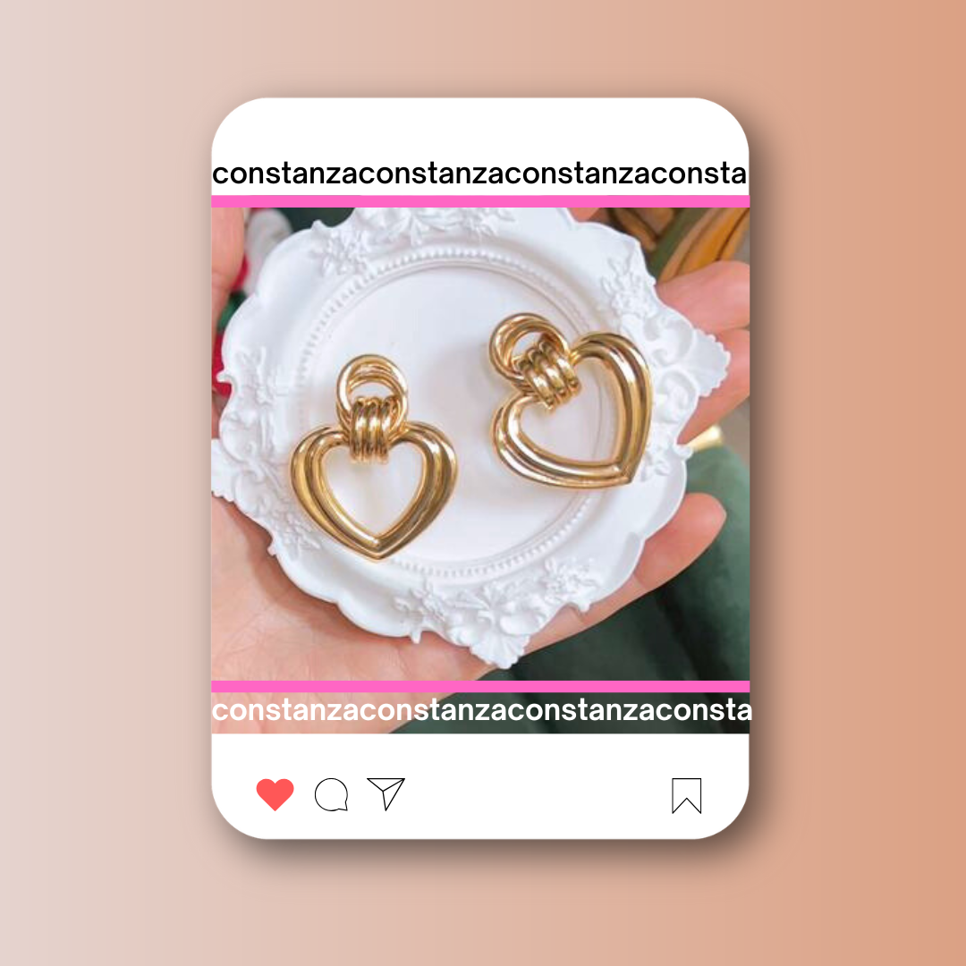 Aretes Corazones Bold