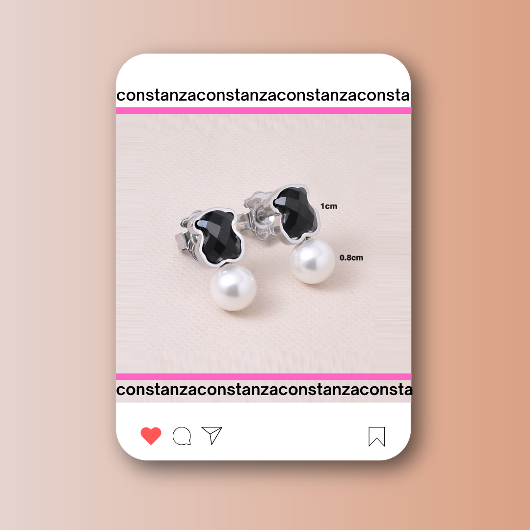 Aretes Osito U Rock Silver