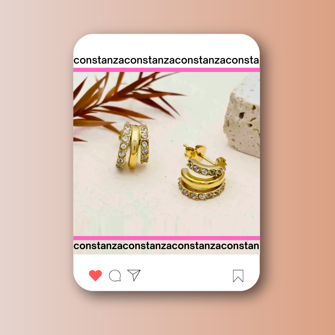 Aretes Triples Trendy