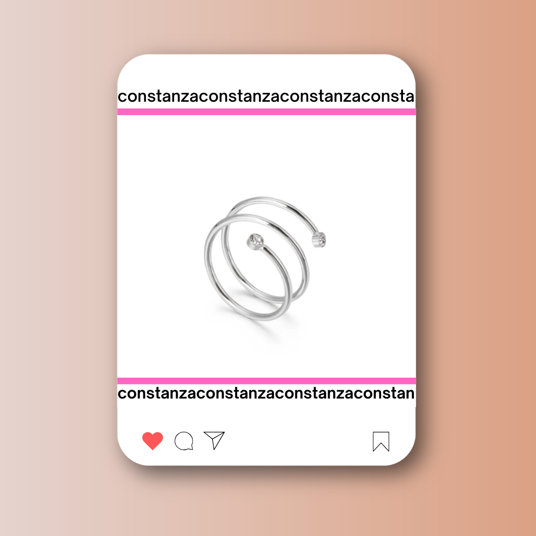 Anillo Circular Tiff Plateado