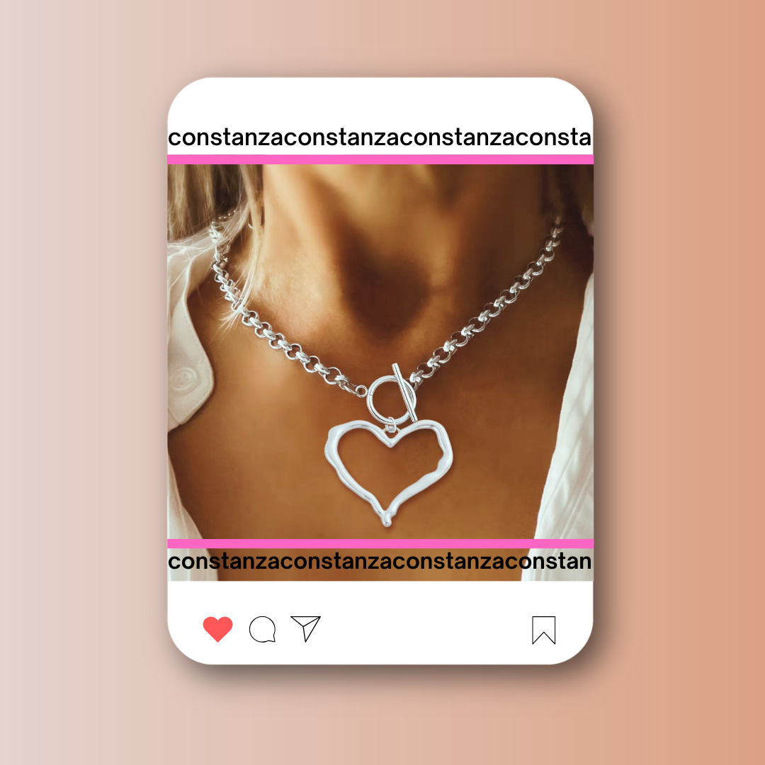 Collar BIG HEART Plateado