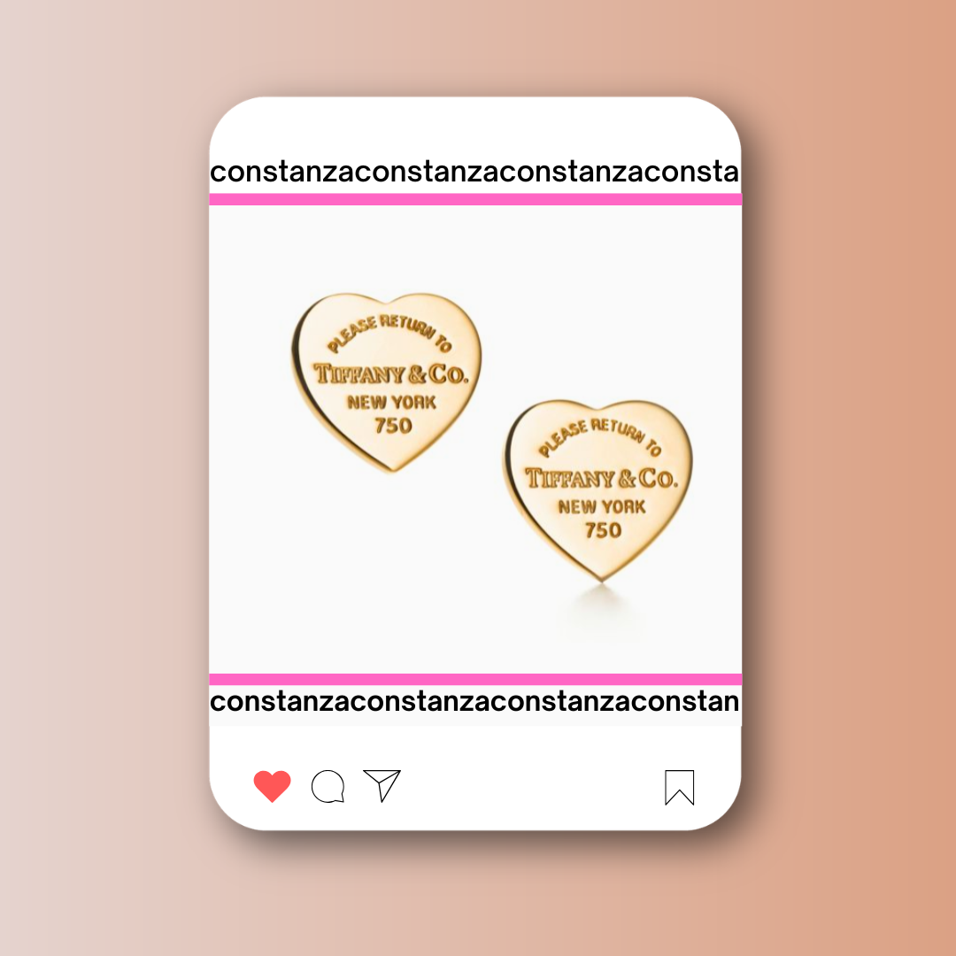 Aretes Placa Tiff Dorados